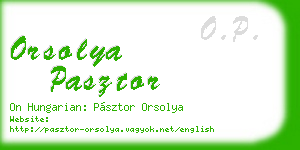 orsolya pasztor business card